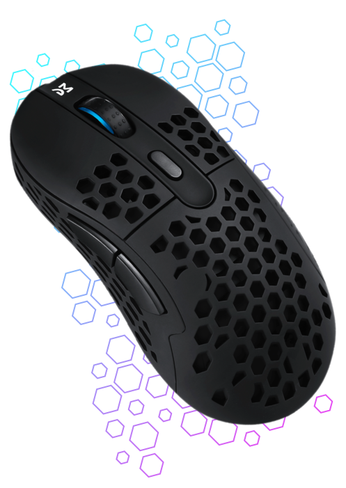 Mouse gaming DM6 Holey Trio – Formă și funcție, fără compromis