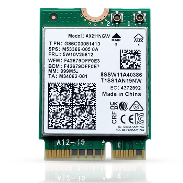 Wi-Fi Intel® Wi-Fi 6E AX211 (Gig+)