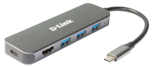 Docking station D-LINK DUB-2333, USB Type-C, 60W, Gri, 2 ani Garantie
