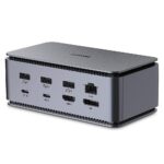 Docking station Lindy DST-Pro USB4, USB Type-C, 100W, Gri, 2 ani Garantie - imagine 2