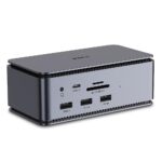 Docking station Lindy DST-Pro USB4, USB Type-C, 100W, Gri, 2 ani Garantie