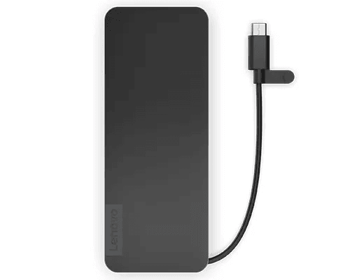 Docking station Lenovo USB-C Slim Travel Dock, USB Type-C, 65W, Negru, 3 ani Garantie