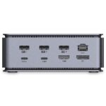 Docking station Lindy DST-Pro USB4, USB Type-C, 100W, Gri, 2 ani Garantie - imagine 4