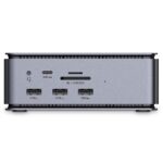 Docking station Lindy DST-Pro USB4, USB Type-C, 100W, Gri, 2 ani Garantie - imagine 3